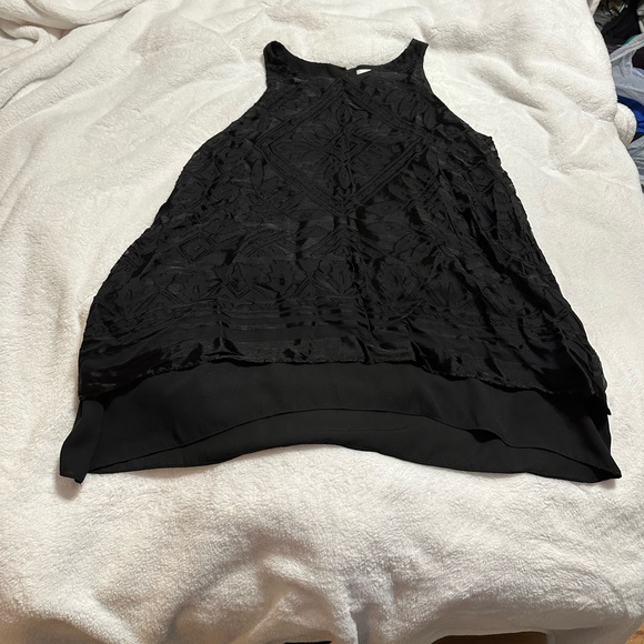 Max Studio Black Textured Top, Size Medium, like new - Picture 1 of 7